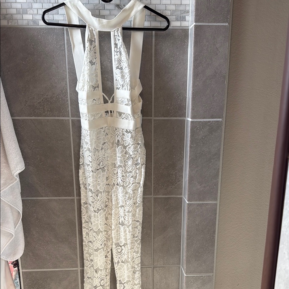 Bridal White Lace Jumpsuit